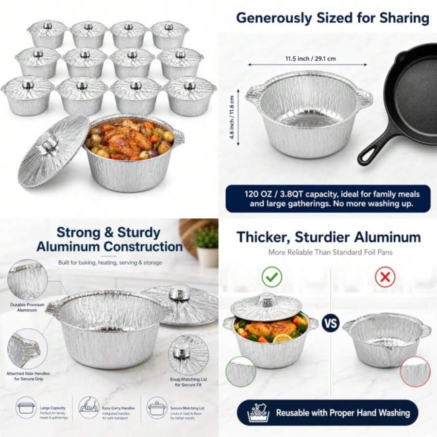 Camping Cooking Pots And Pans - Confezione da 12 pentole usa e