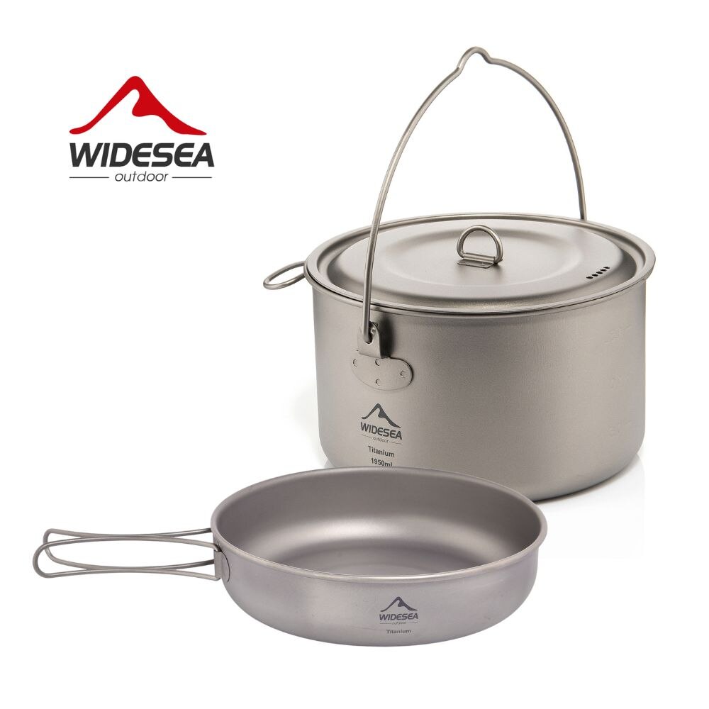Camping Cooking Wok - Widesea Stoviglie da campeggio Set di