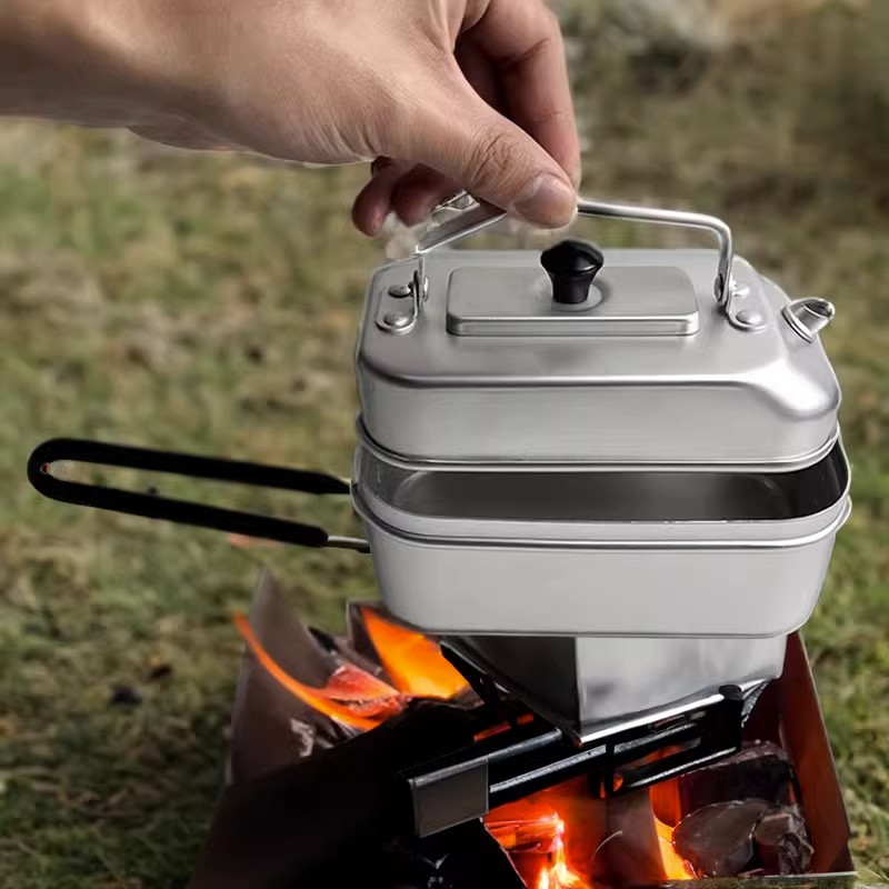 Camping Cooking Kitchen Set - Ultraleggero portatile Picnic campeggio bollitore turistico