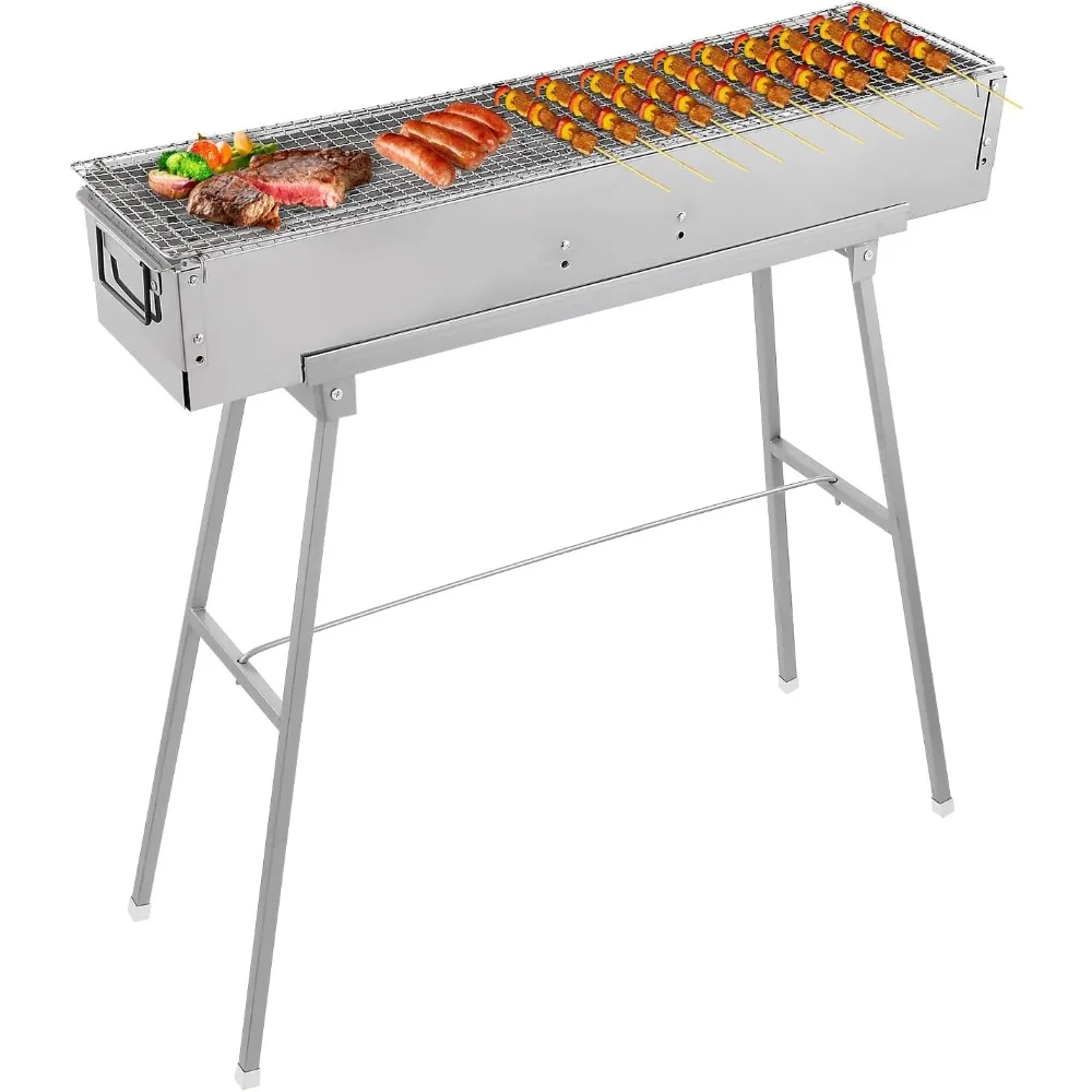Camp Grill Portable Folding - Griglie a carbone portatili, kit griglia