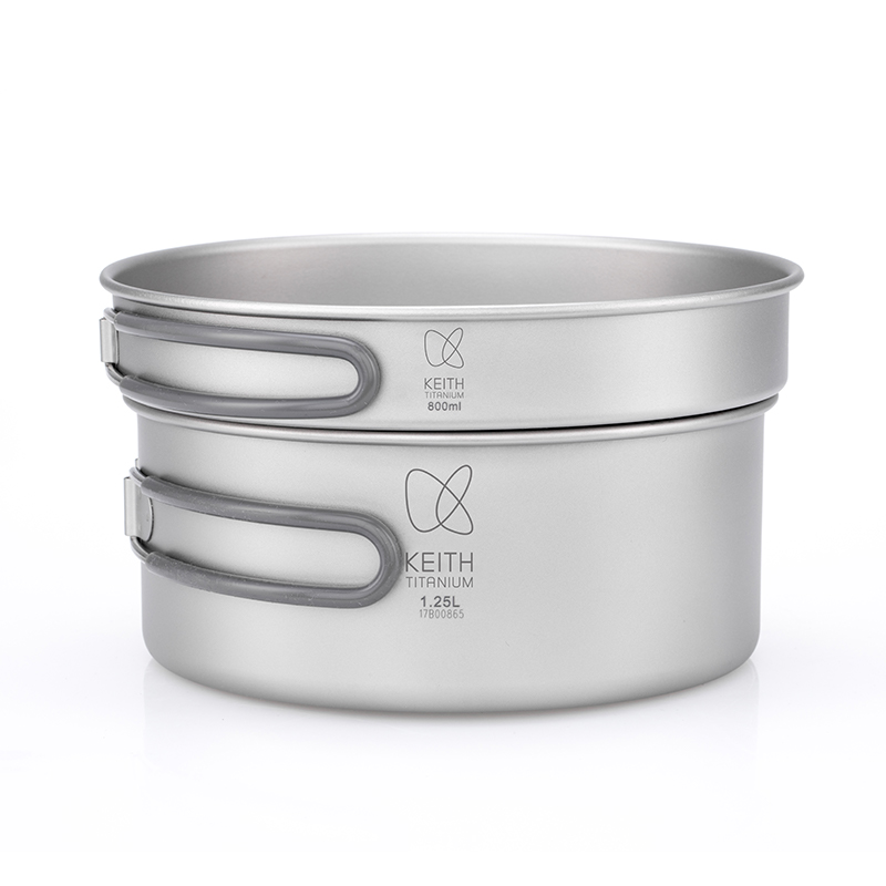 Camping Cooking Kitchen Set - Set di pentole in titanio puro