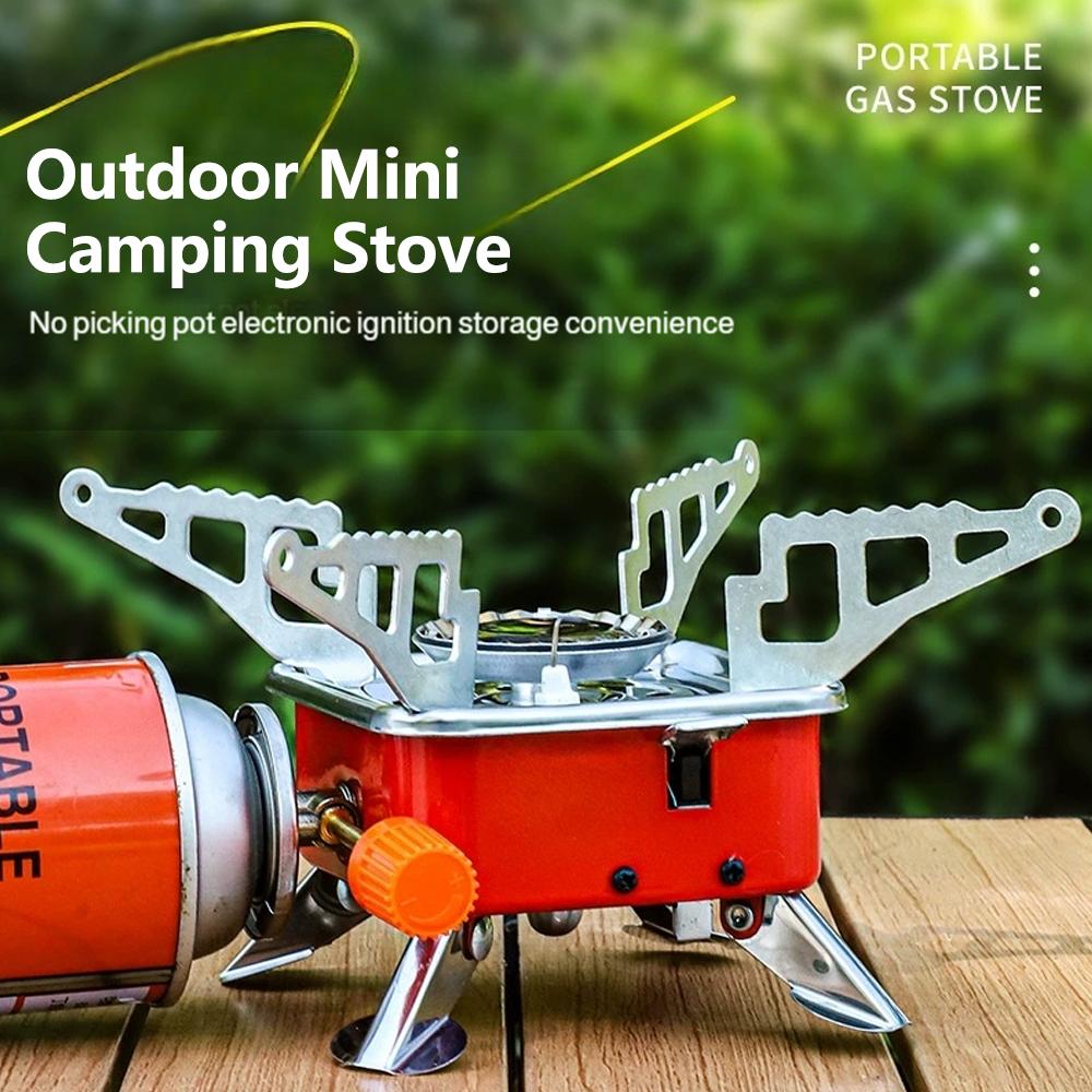 Camping Cooking Gas Stove - Fornello Portatile da Campeggio Pieghevole Antivento,