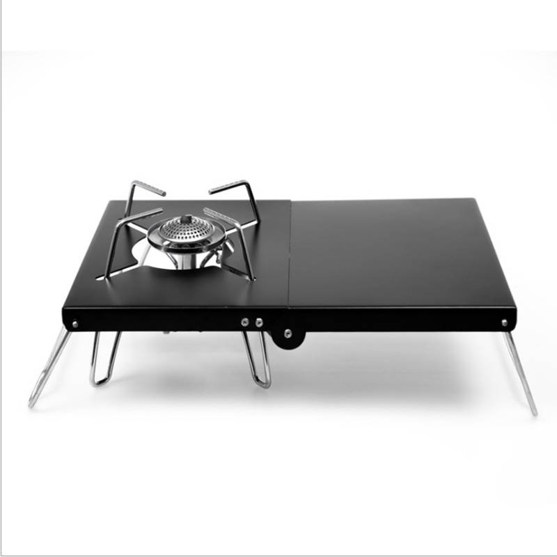 Camping Cooking Table With Windshield - Supporto per Fornello da Campeggio, Tavolo