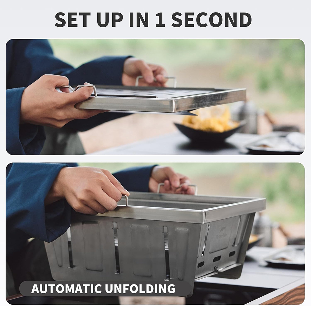 Griglia a carbone da campeggio - Camp Grill Portable Folding recensione e prezzo
