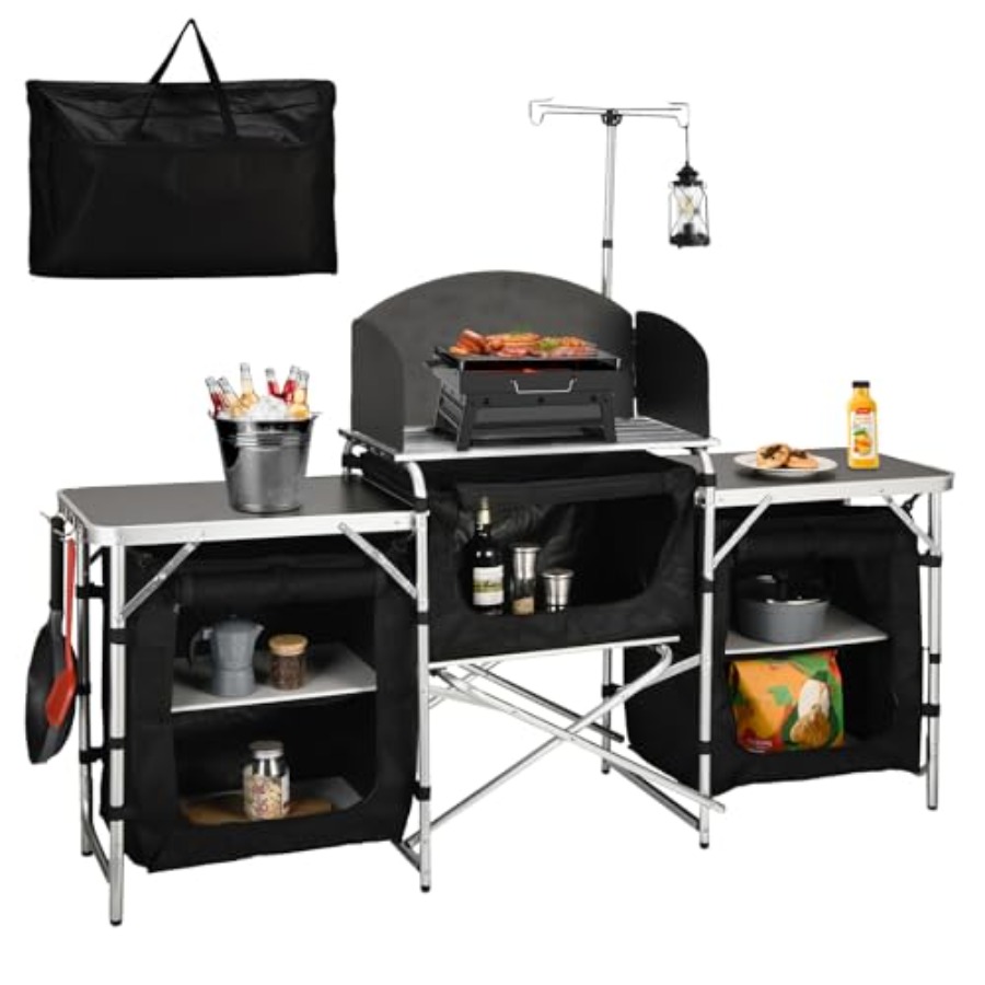 Tavolo da Cucina da Campeggio, - Camping Cooking Table With Windshield recensione e prezzo