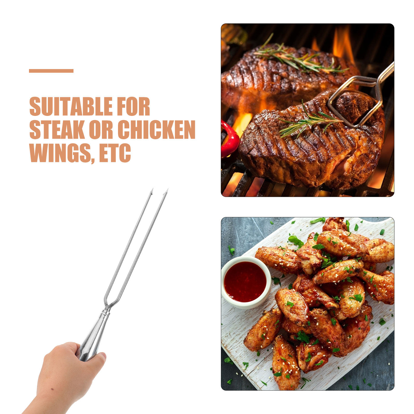 Forchetta per Barbecue in Acci - Camping Cooking Tips recensione e prezzo