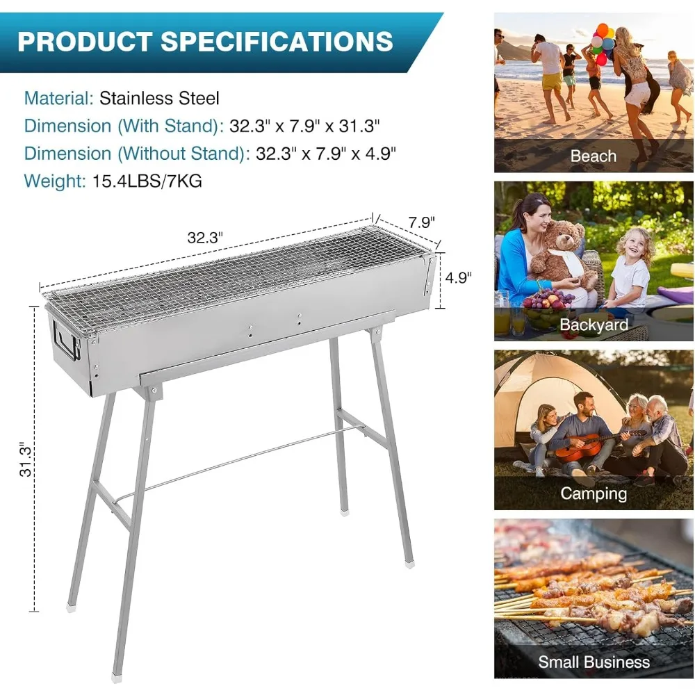 Griglie a carbone portatili, k - Camp Grill Portable Folding recensione e prezzo