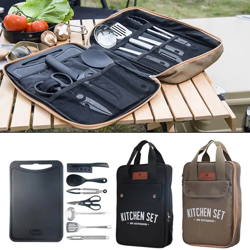 Set da 8 Pezzi per Cucina da C - Camping Cooking Kitchen Set recensione e prezzo