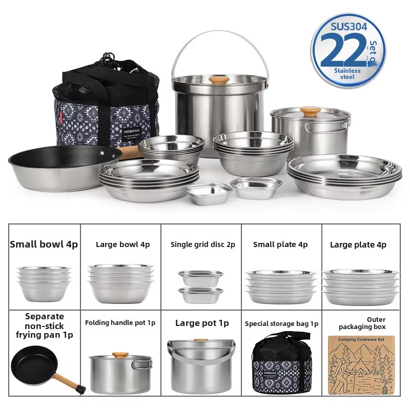NOBANA Il più nuovo set di pen - Camping Cooking Wok recensione e prezzo