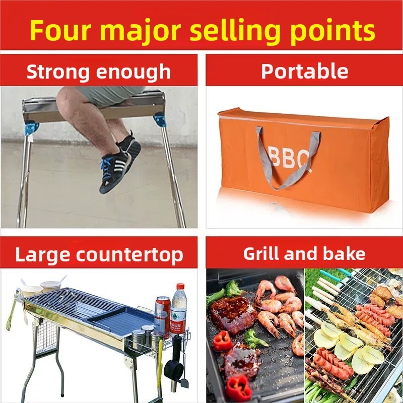 Grande Barbecue Pieghevole a C - Camp Grill Portable Folding recensione e prezzo