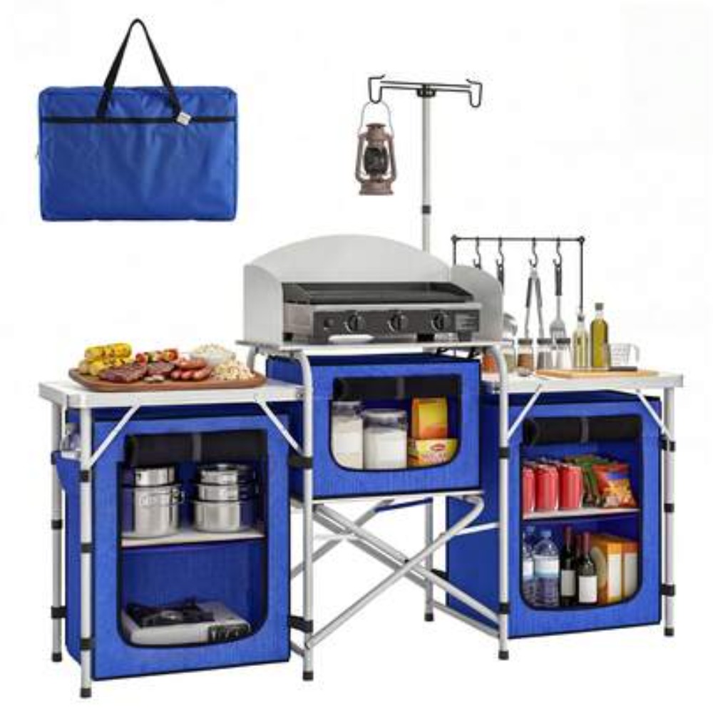 Tavolo da Cucina da Campeggio  - Camping Cooking Table With Windshield recensione e prezzo