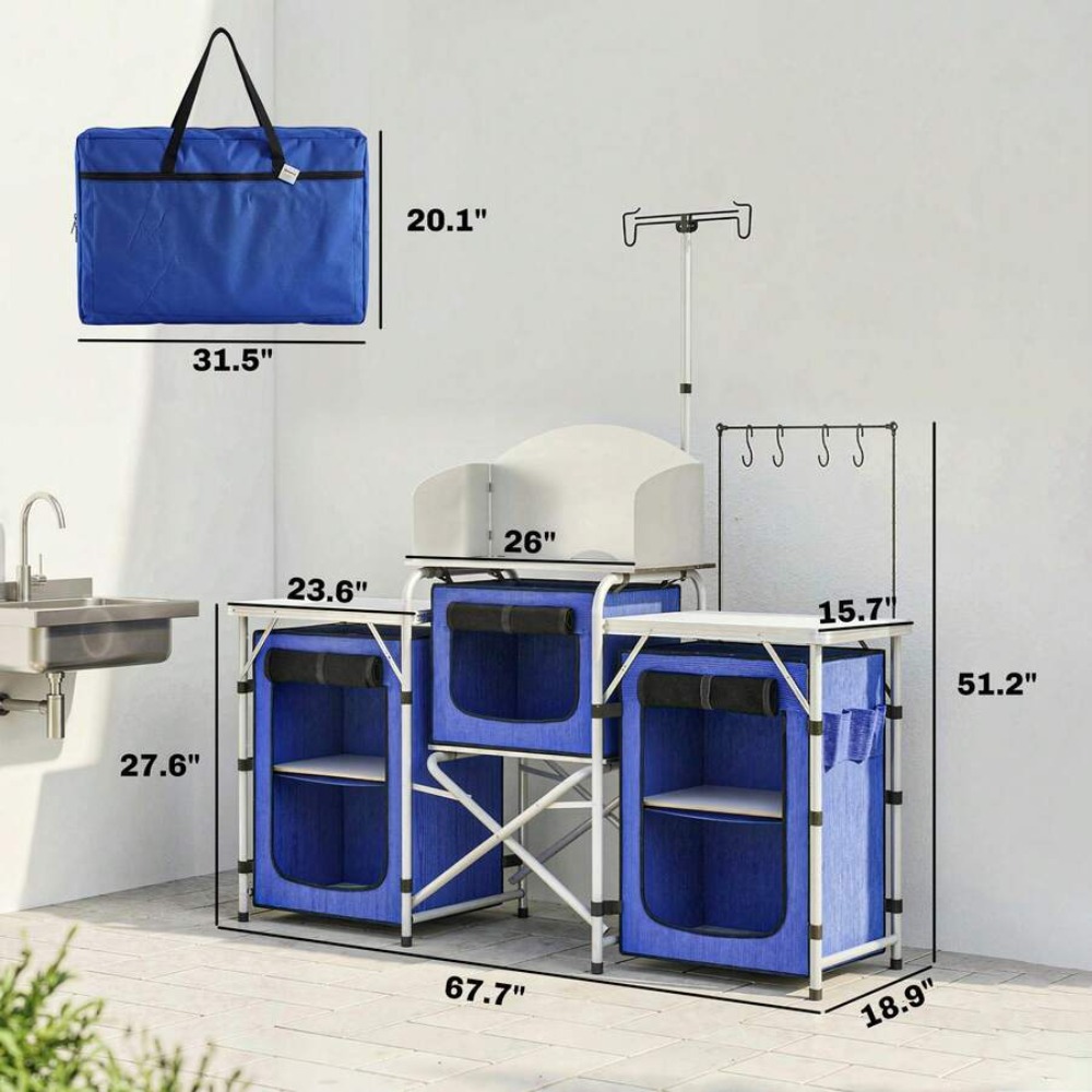 Tavolo da Cucina da Campeggio  - Camping Cooking Table With Windshield recensione e prezzo