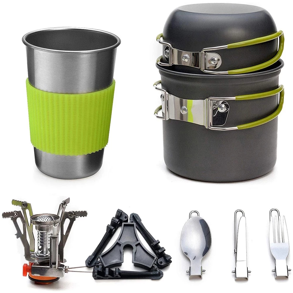 Kit di pentole da campeggio co - Camping Cooking Kitchen Set recensione e prezzo