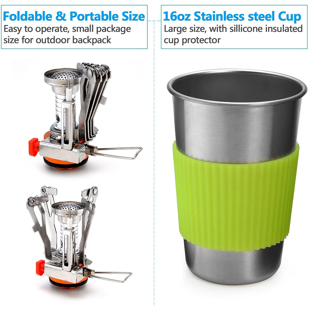 Kit di pentole da campeggio co - Camping Cooking Kitchen Set recensione e prezzo